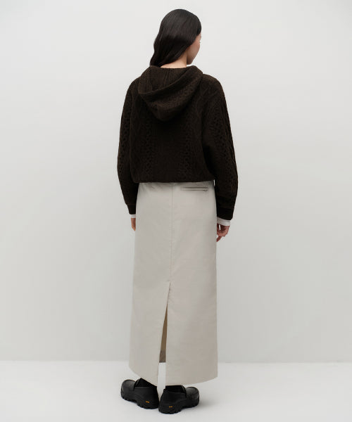 MUSINSA STANDARD WOMAN MUSINSA STANDARD WOMAN Women's Padded Maxi Skirt [Dusty Cream]