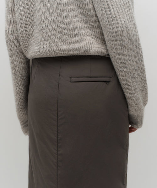 MUSINSA STANDARD WOMAN MUSINSA STANDARD WOMAN Padded Maxi Skirt Mud Gray
