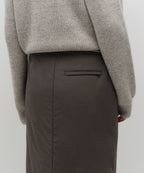 MUSINSA STANDARD WOMAN MUSINSA STANDARD WOMAN Padded Maxi Skirt Mud Gray