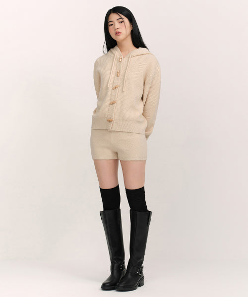 MUSINSA STANDARD WOMAN MUSINSA STANDARD WOMAN Women's Mini Boucle Knit Shorts Light Beige