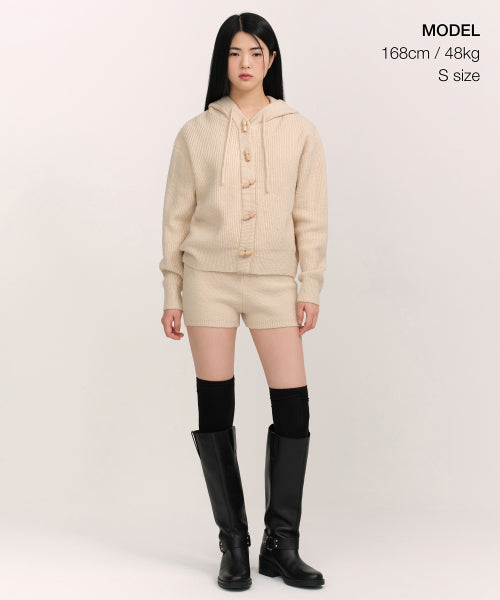 MUSINSA STANDARD WOMAN MUSINSA STANDARD WOMAN Women's Mini Boucle Knit Shorts Light Beige