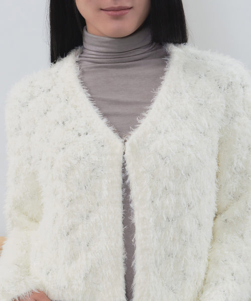 MUSINSA STANDARD WOMAN MUSINSA STANDARD WOMAN Women's Rhombus Fuzzy Cardigan [Ivory]