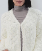 MUSINSA STANDARD WOMAN MUSINSA STANDARD WOMAN Women's Rhombus Fuzzy Cardigan [Ivory]
