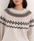 MUSINSA STANDARD WOMAN MUSINSA STANDARD WOMAN Women's York Fair Isle Crew Neck Knit [Cream] - Size S
