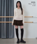 MUSINSA STANDARD WOMAN MUSINSA STANDARD WOMAN Women's Soft Boucle Slim Hooded Knit [Ivory]