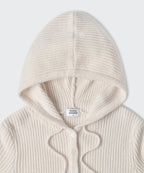 MUSINSA STANDARD WOMAN MUSINSA STANDARD WOMAN Women's Soft Boucle Slim Hooded Knit [Ivory]