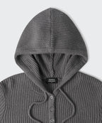 MUSINSA STANDARD WOMAN MUSINSA STANDARD WOMAN Women's Soft Boucle Slim Hooded Knit Medium Gray