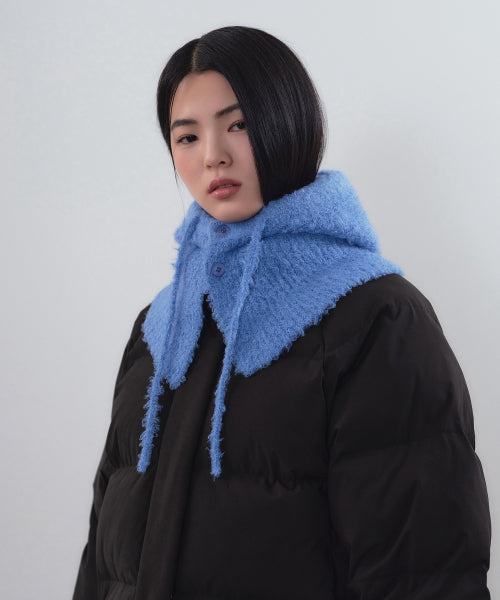 MUSINSA STANDARD WOMAN MUSINSA STANDARD WOMAN Women's Boucle String Knit Balaclava [Blue]
