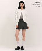 MUSINSA STANDARD WOMAN MUSINSA STANDARD WOMAN Cardigan Essential Round Neck (Ivory)