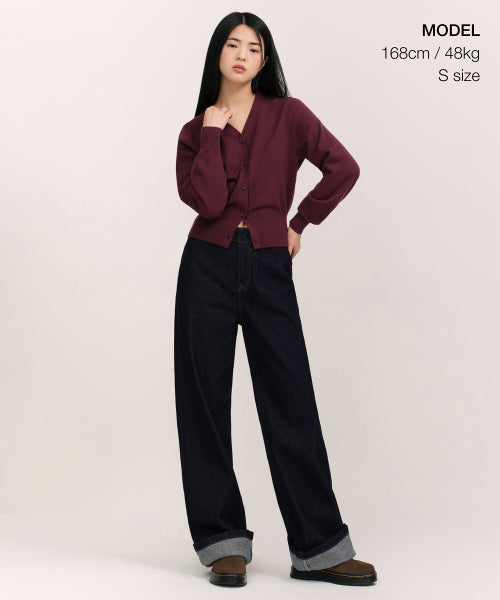 MUSINSA STANDARD WOMAN MUSINSA STANDARD WOMAN Cardigan Burgundy