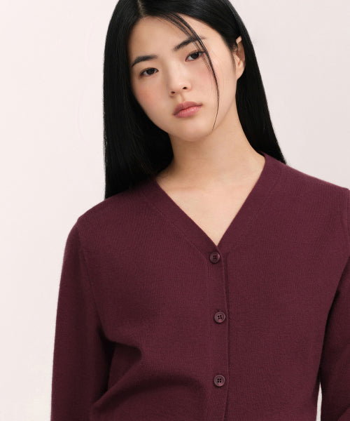 MUSINSA STANDARD WOMAN MUSINSA STANDARD WOMAN Cardigan Burgundy