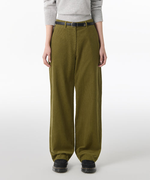 MUSINSA STANDARD WOMAN MUSINSA STANDARD WOMAN Women's Wide Corduroy Pants [Olive]