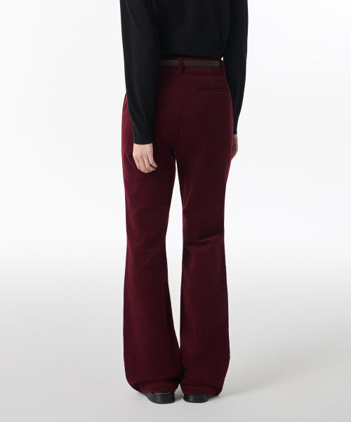 MUSINSA STANDARD WOMAN MUSINSA STANDARD WOMAN Boot Cut Corduroy Pants (Burgundy)