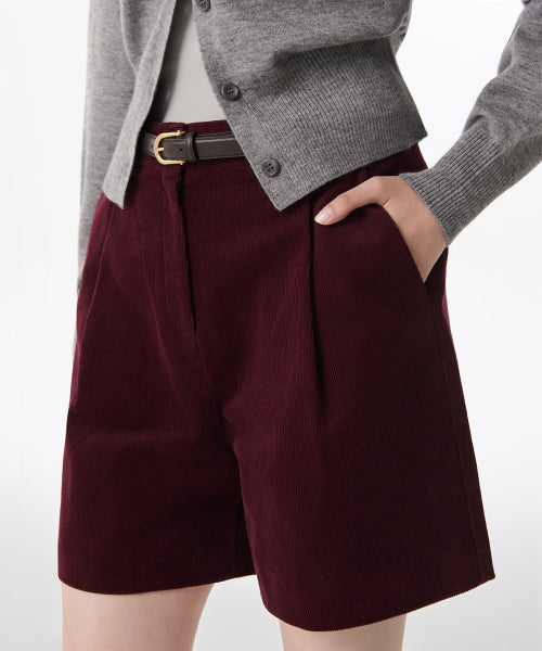 MUSINSA STANDARD WOMAN MUSINSA STANDARD WOMAN Women's One Tuck Wide Corduroy Shorts (Size)