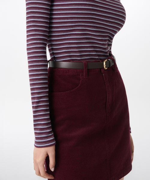 MUSINSA STANDARD WOMAN MUSINSA STANDARD WOMAN Corduroy Mini Skirt Burgundy
