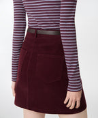 MUSINSA STANDARD WOMAN MUSINSA STANDARD WOMAN Corduroy Mini Skirt Burgundy