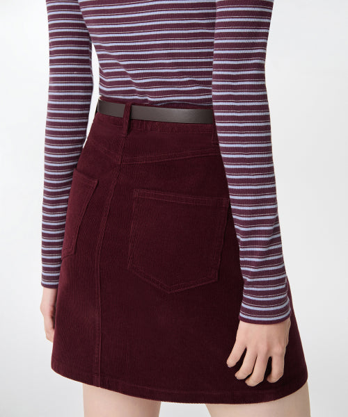 MUSINSA STANDARD WOMAN MUSINSA STANDARD WOMAN Corduroy Mini Skirt Burgundy