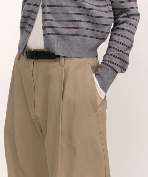 MUSINSA STANDARD WOMAN MUSINSA STANDARD WOMAN Women's Deep Tuck Extra Wide Chino Pants [Beige]