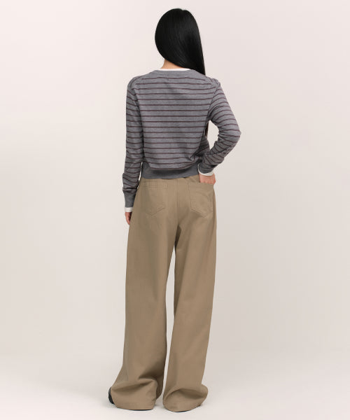 MUSINSA STANDARD WOMAN MUSINSA STANDARD WOMAN Women's Deep Tuck Extra Wide Chino Pants [Beige]