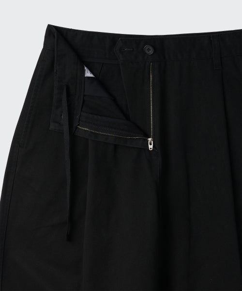 MUSINSA STANDARD WOMAN MUSINSA STANDARD WOMAN Women's Deep Tuck Extra Wide Chino Pants [Black]