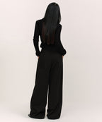 MUSINSA STANDARD WOMAN MUSINSA STANDARD WOMAN Women's Deep Tuck Extra Wide Chino Pants [Black]