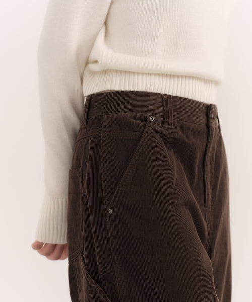 MUSINSA STANDARD WOMAN MUSINSA STANDARD WOMAN Women's Corduroy Wide Carpenter Pants [Brown]