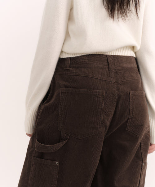 MUSINSA STANDARD WOMAN MUSINSA STANDARD WOMAN Women's Corduroy Wide Carpenter Pants [Brown]