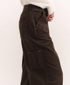MUSINSA STANDARD WOMAN MUSINSA STANDARD WOMAN Women's Corduroy Wide Carpenter Pants [Brown]