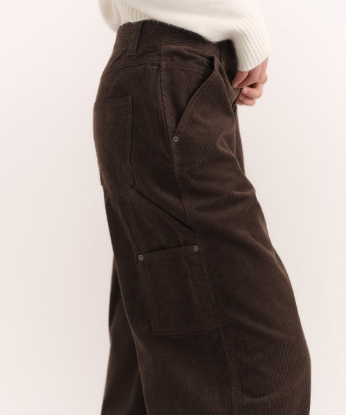 MUSINSA STANDARD WOMAN MUSINSA STANDARD WOMAN Women's Corduroy Wide Carpenter Pants [Brown]
