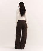 MUSINSA STANDARD WOMAN MUSINSA STANDARD WOMAN Women's Corduroy Wide Carpenter Pants [Brown]