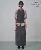 MUSINSA STANDARD WOMAN MUSINSA STANDARD WOMAN Cargo Maxi Skirt Charcoal Gray