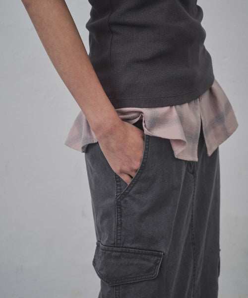 MUSINSA STANDARD WOMAN MUSINSA STANDARD WOMAN Cargo Maxi Skirt Charcoal Gray