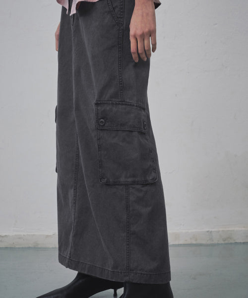 MUSINSA STANDARD WOMAN MUSINSA STANDARD WOMAN Cargo Maxi Skirt Charcoal Gray
