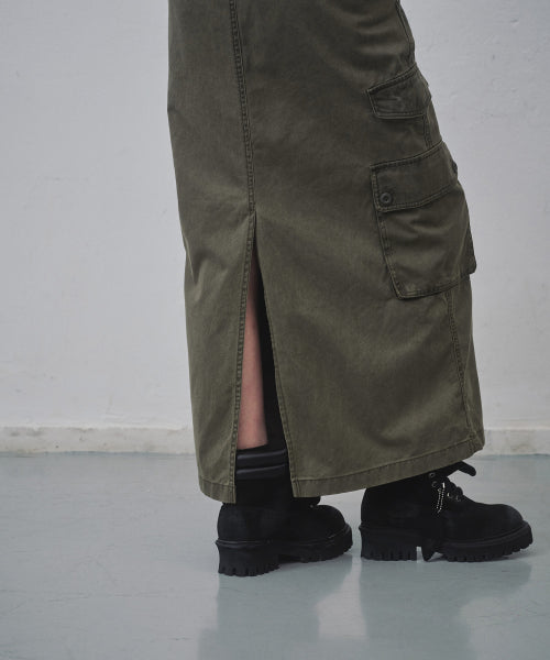 MUSINSA STANDARD WOMAN MUSINSA STANDARD WOMAN Cargo Maxi Skirt Dusty Khaki