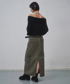 MUSINSA STANDARD WOMAN MUSINSA STANDARD WOMAN Cargo Maxi Skirt Dusty Khaki