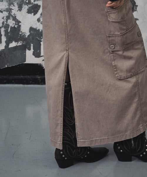MUSINSA STANDARD WOMAN MUSINSA STANDARD WOMAN Cargo Maxi Skirt [Taupe]