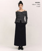 MUSINSA STANDARD WOMAN MUSINSA STANDARD WOMAN Women's Corduroy Maxi Skirt [Black]