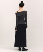 MUSINSA STANDARD WOMAN MUSINSA STANDARD WOMAN Women's Corduroy Maxi Skirt [Black]