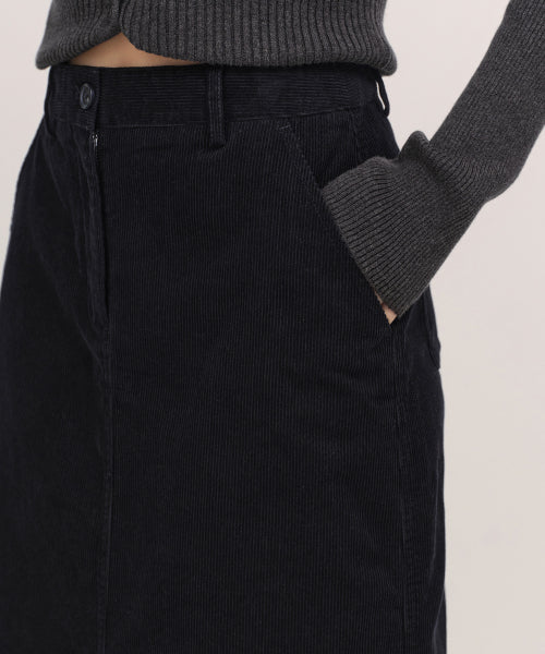 MUSINSA STANDARD WOMAN MUSINSA STANDARD WOMAN Women's Corduroy Maxi Skirt [Black]