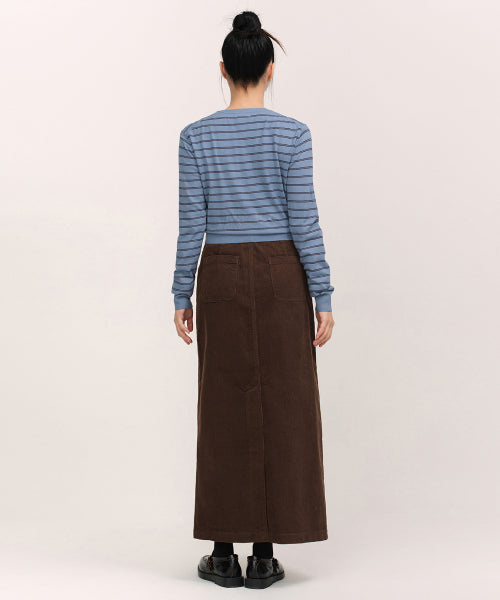 MUSINSA STANDARD WOMAN MUSINSA STANDARD WOMAN Women's Corduroy Maxi Skirt [Brown]