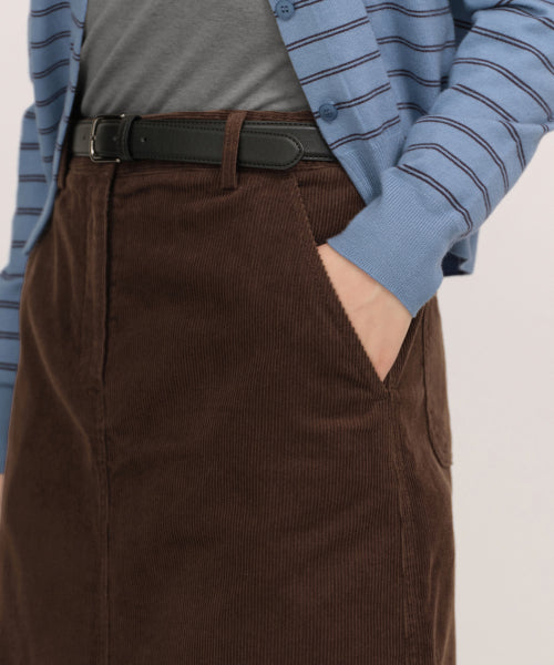MUSINSA STANDARD WOMAN MUSINSA STANDARD WOMAN Women's Corduroy Maxi Skirt [Brown]
