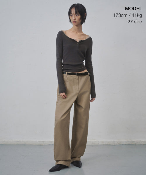 MUSINSA STANDARD WOMAN MUSINSA STANDARD WOMAN Women's Curved Chino Pants Beige