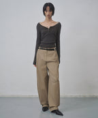 MUSINSA STANDARD WOMAN MUSINSA STANDARD WOMAN Women's Curved Chino Pants Beige