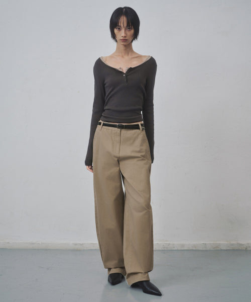 MUSINSA STANDARD WOMAN MUSINSA STANDARD WOMAN Women's Curved Chino Pants Beige