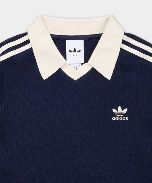 ADIDAS ADIDAS Waffle Polo Shirt - Navy
