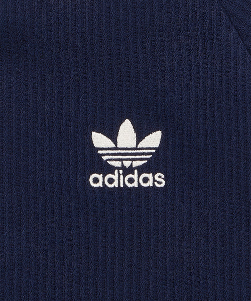 ADIDAS ADIDAS Waffle Polo Shirt - Navy