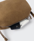 MUSINSA STANDARD WOMAN MUSINSA STANDARD WOMAN Synthetic Suede Pillow Shoulder Bag [Brown]