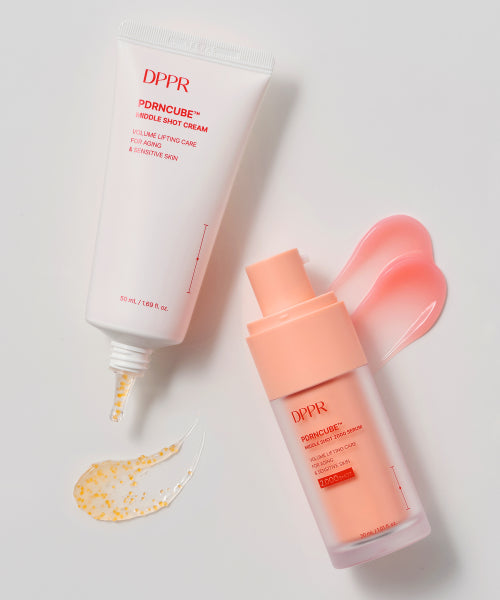 DPPR [2SET] PDRN PDRN Cube Middle Shot 2000 Serum 30ml + Cream 50ml (+Dipper mid-face doll provided)