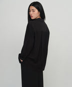 MUSINSA STANDARD WOMAN MUSINSA STANDARD WOMAN Women's Relaxed Crinkle Shirt [Black]