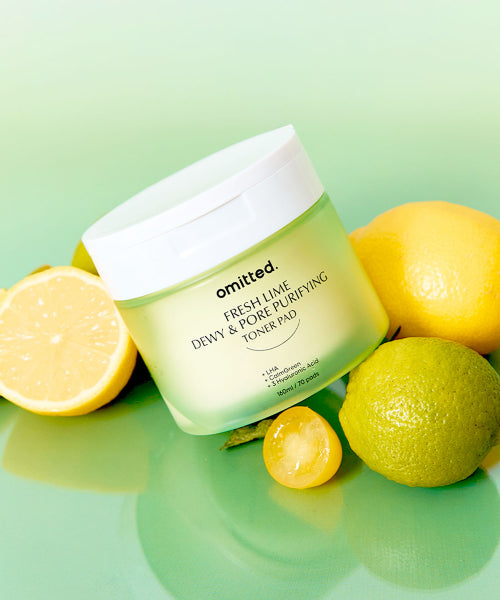 OMITTED Fresh Lime LHA Glowing Pore Toner Pad 70 sheets
